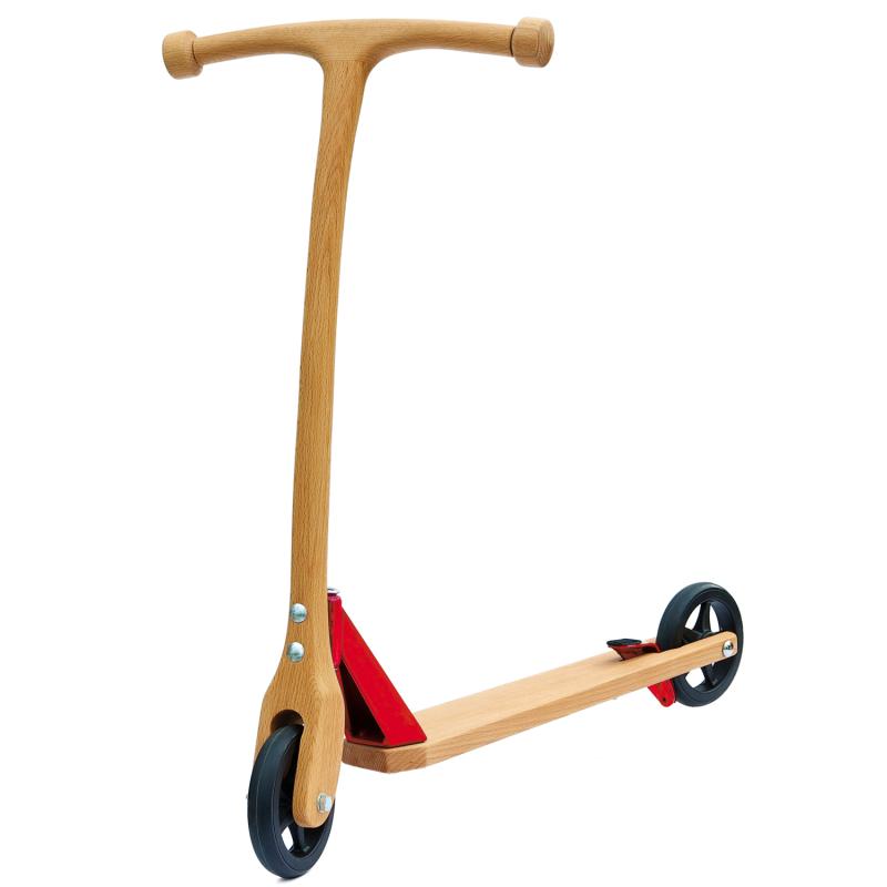 Wooden Scooter (metal pieces in red)